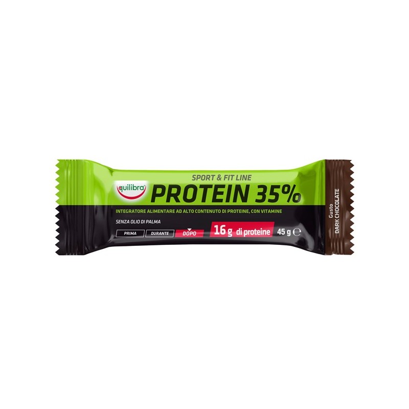 Integratore Sport & Fit Line Protein 35% - gusto dark chocolate - 45 gr - Equilibra