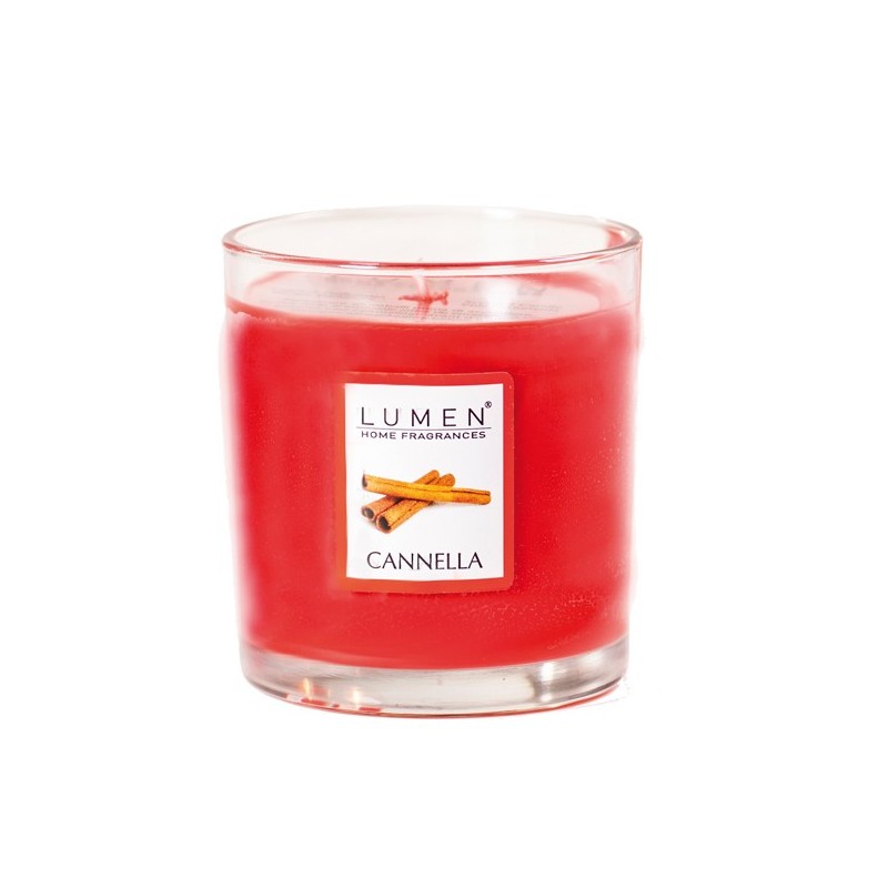 Candela in bicchiere cannella Lumen