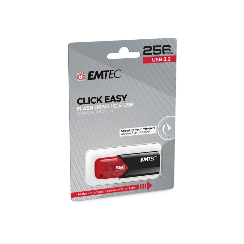 Emtec Memoria USB B110 USB 3.2 Click&Easy rosso ECMMD256GB113 256 GB