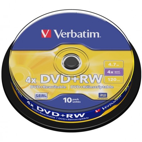 Verbatim Scatola 10 DVD+RW 43488 4,7GB