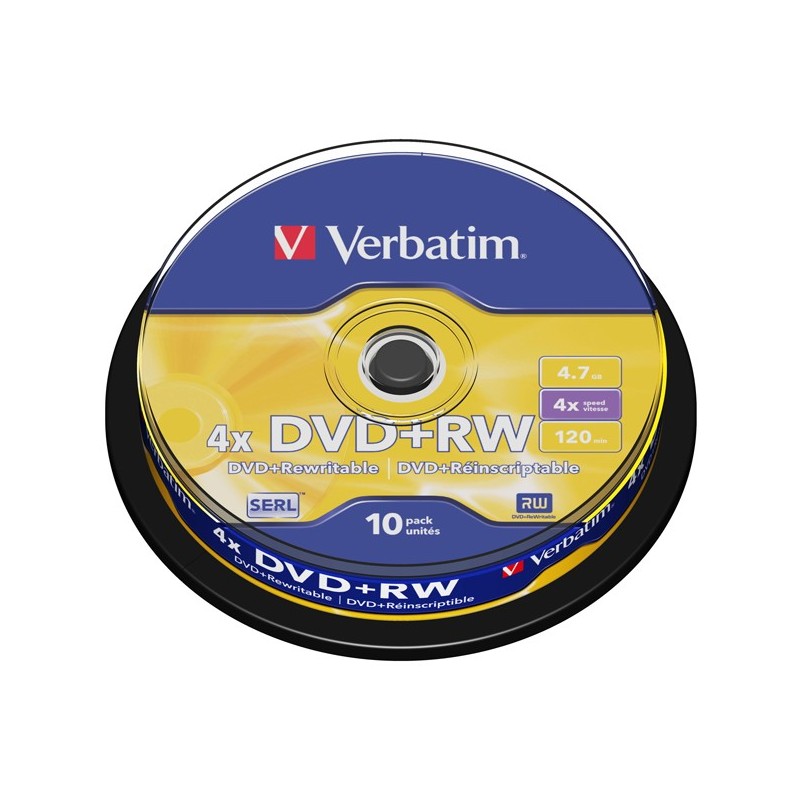 Verbatim Scatola 10 DVD+RW 43488 4,7GB